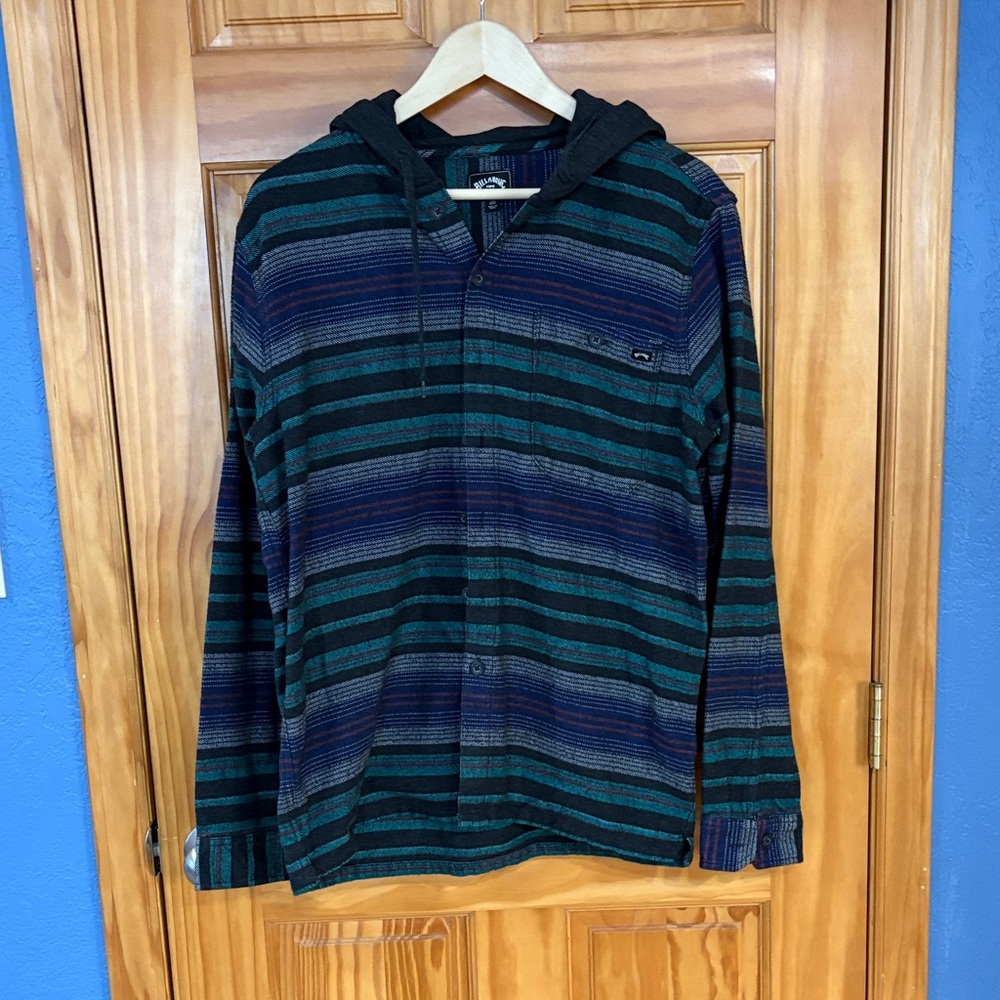 Billabong Striped Hooded Shirt